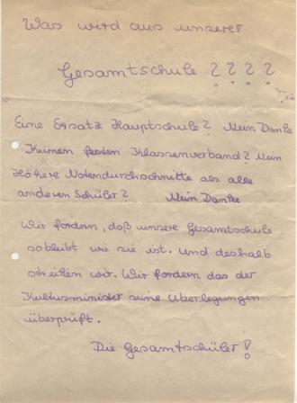 Schülerflugblatt
